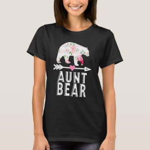 Camiseta Tía Oso Mamá Abuela Floral Feliz Día de la Madre