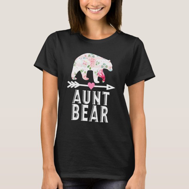 Camiseta Tía Oso Mamá Abuela Floral Feliz Día de la Madre (Anverso)