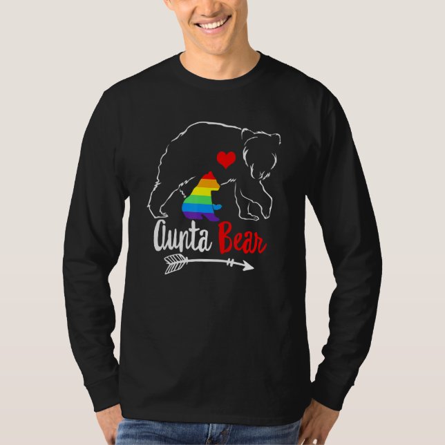 Camiseta tía Oso Orgullosa Mamá Aunta Tía Ally Lgbtq Rainbo (Anverso)