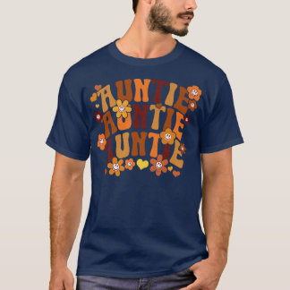 Camiseta Tía Otoño Caída Vintage Retro Groovy Hippie Flo