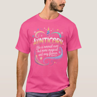 Camiseta Tía para mujeres divertida Aunticorn mágica unicor