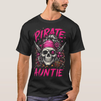 Camiseta Tía pirata calavera familiar divertida jolly roger