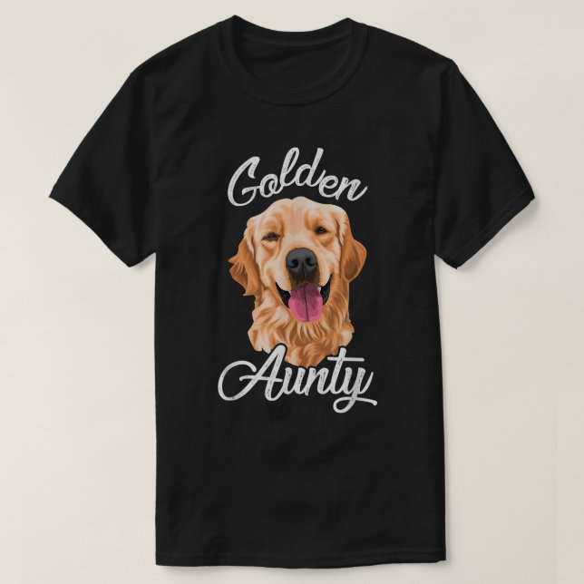 Camiseta Tía recuperadora de oro para mujeres Mascota de pe (Diseño del anverso)