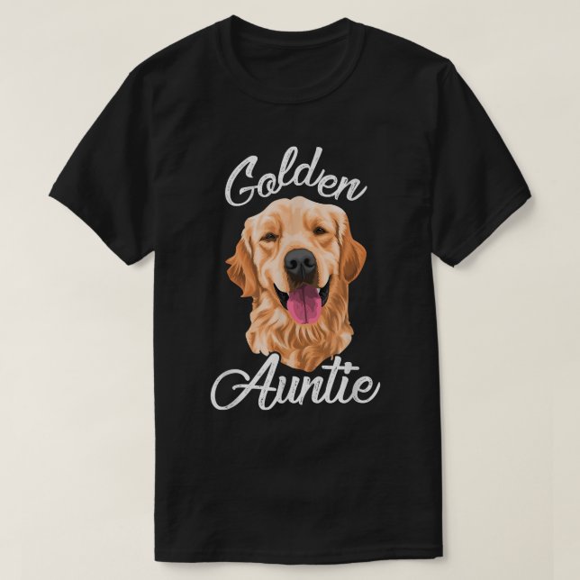 Camiseta Tía recuperadora de oro para mujeres Mascota de pe (Diseño del anverso)