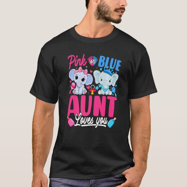 Camiseta Tía Rosa O Azul Te Ama El Elefante Revelador De Gé (Anverso)