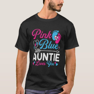Camiseta Tía Rosa O Azul Te Ama El Gracioso Género Del Bebé