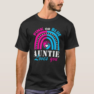 Camiseta Tía Rosa O Azul Te Ama Fiesta De Revelación De Gén