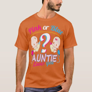 Camiseta Tía Rosa O Azul Te Ama Género Revelar Bebé