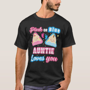 Camiseta Tía Rosa O Azul Te Ama Género Revelar Bebé