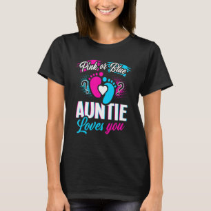 Camiseta Tía Rosa O Azul Te Ama Género Revelar Bebé P
