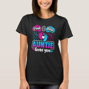 Camiseta Tía Rosa O Azul Te Ama Género Revelar Bebé P