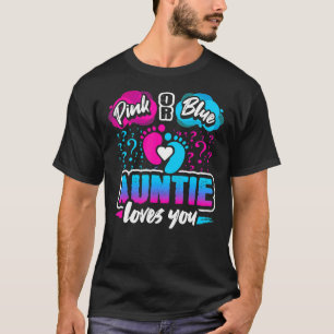 Camiseta Tía Rosa O Azul Te Ama Género Revelar Bebé P