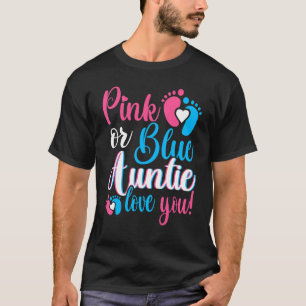 Camiseta Tía Rosa O Azul Te Ama Género Revelar Bebé P