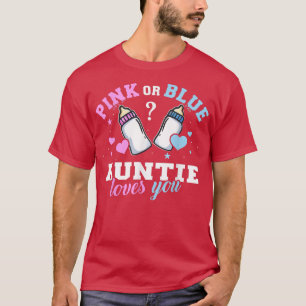 Camiseta Tía Rosa O Azul Te Ama Género Revelar Bebé T