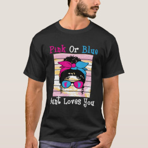 Camiseta Tía Rosa O Azul Te Ama - Revelación De Género De T