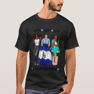 Camiseta Tía salvadoreña afro negra Familia El Sal