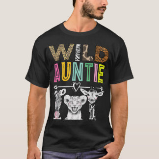 Camiseta Tía Salvaje Tema Zoo Cumpleaños Safari Jungla