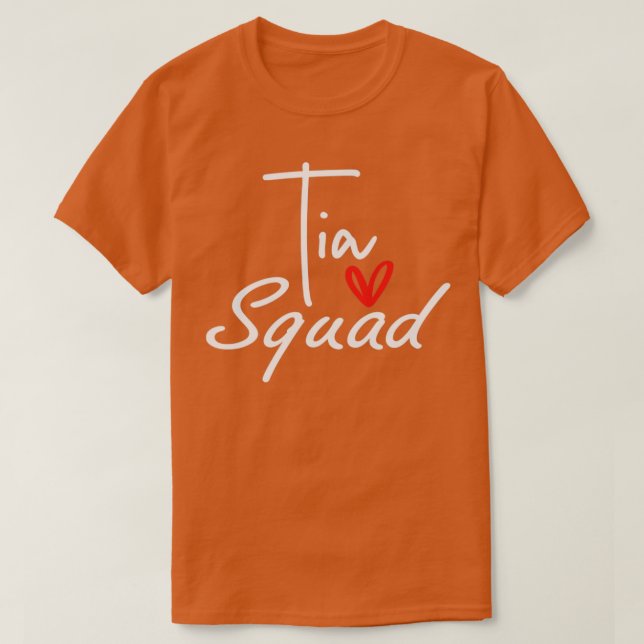 Camiseta Tia Squad graciosa linda tía española mujeres (Diseño del anverso)