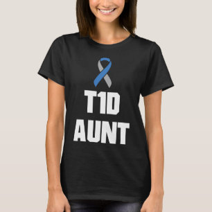Camiseta Tía T1d - Conciencia sobre la diabetes de tipo 1