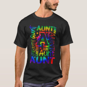 Camiseta Tía tipografía, tía de tintes, lindo día de la mad