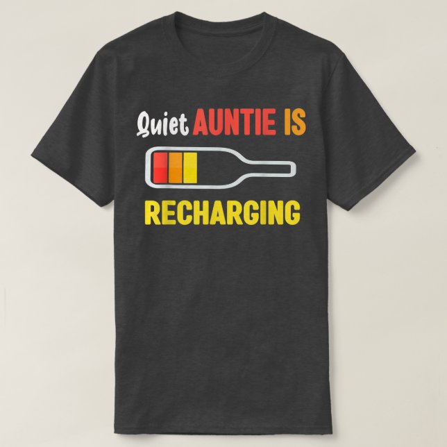Camiseta Tía Tranquila Recarga Graciosa Bata De Cerveza (Diseño del anverso)