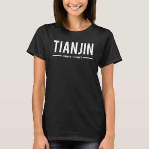 Camiseta Tianjin China Moda Travel China Nativa Gps Coor