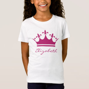 Camiseta Tiara púrpura rosada personalizada