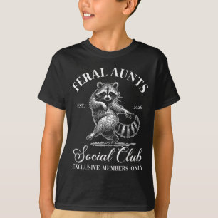 Camiseta Tías Ferales Cool Mapache Anuncio de Bebé Tía Para