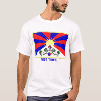 Camiseta ¡Tíbet-bandera, TÍBET LIBRE!