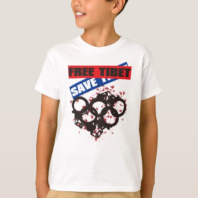 CAMISETA ¡TIBET GRATIS! ¡SALVEN EL TÍBET! (Anverso)