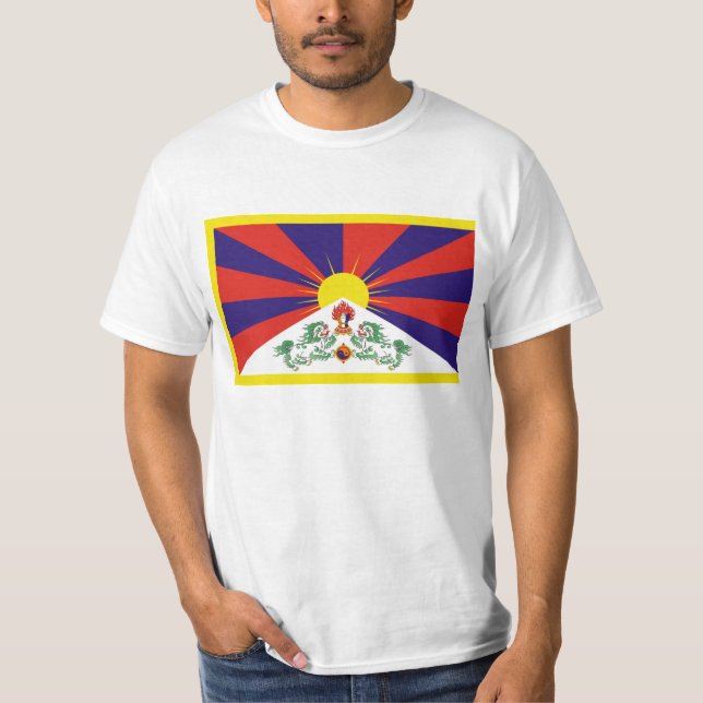 Camiseta Tíbet Libre - Bandera tibetana (Anverso)