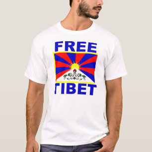 Camiseta Tíbet libre con la bandera tibetana