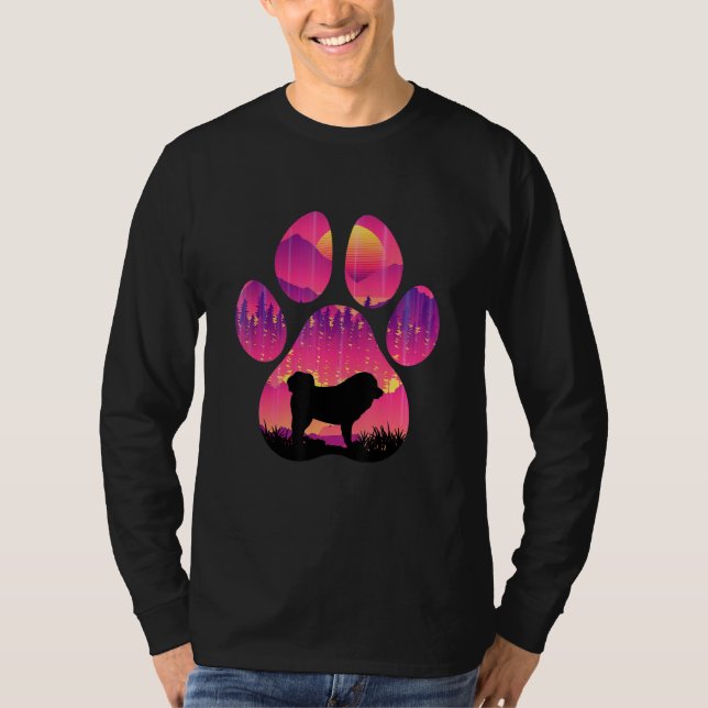 Camiseta Tibetan Mastiff Paw Mom Dad Dog  Women Men (Anverso)