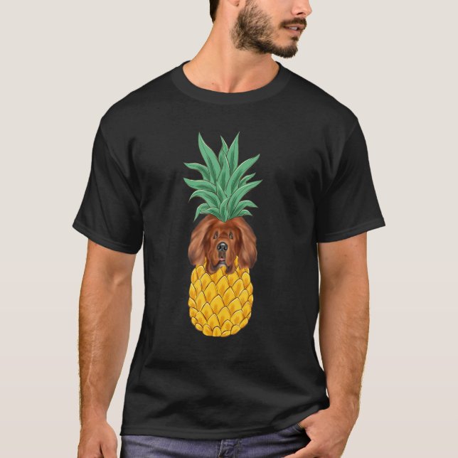 Camiseta Tibetan Mastiff Pineapple Dog (Anverso)