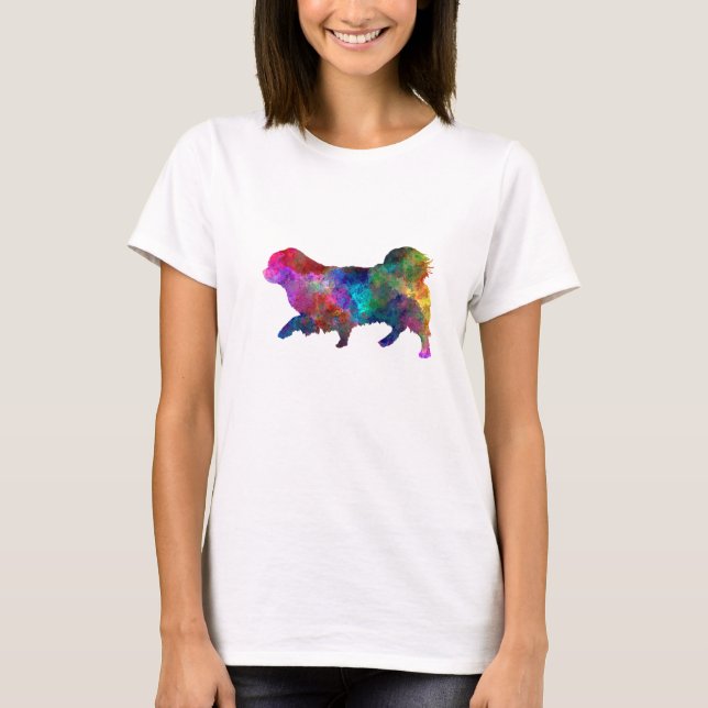 Camiseta Tibetan Spaniel in watercolor (Anverso)