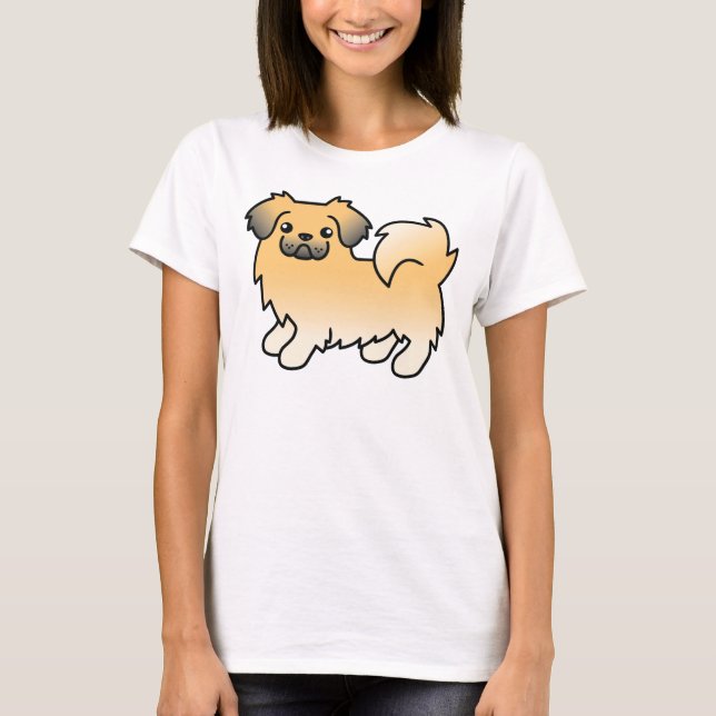 Camiseta Tibetan Spaniel Sable Cervato Perro de Dibujos Ani (Anverso)