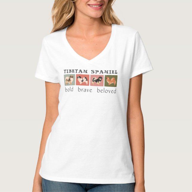 Camiseta tibetana española (blanca) (Anverso)