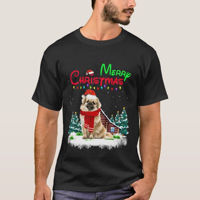 Camiseta Tibetano español luz de perro potente árbol de Nav (Anverso)