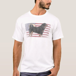 Camiseta Tibetano Mastiff Perro 4 De Julio Bandera American