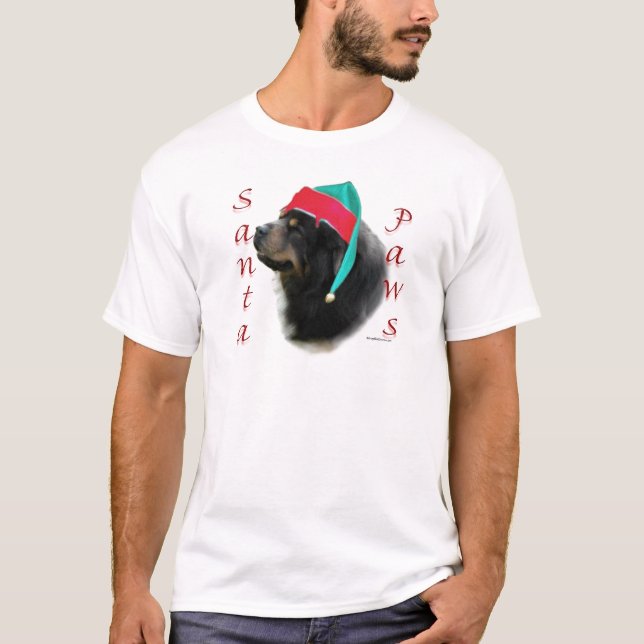 Camiseta Tibetano Mastiff Santa Paws (Anverso)