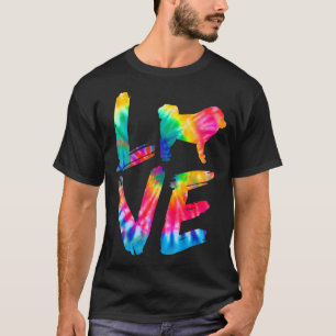 Camiseta Tibetano Mastiff Tie Dye Love Dog Mom