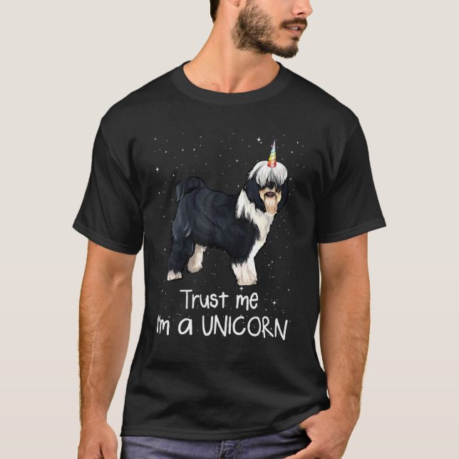 Camiseta Tibetano Terrier Confía En Mí Como Perro Unicornio (Anverso)