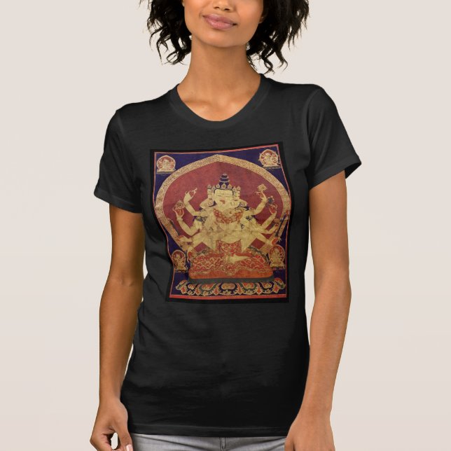 Camiseta Tibetano Thanka de Guhyasamaja Akshobhyavajra (Anverso)