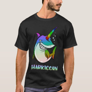 Camiseta Tiburcórnico Tiburón Unicornio Océano Fantasía