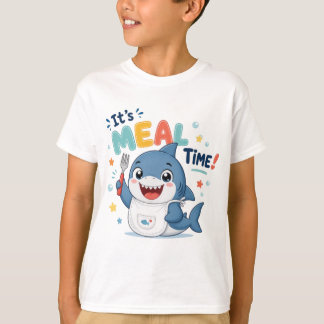 Camiseta Tiburón Adorable Es Hora de Comer