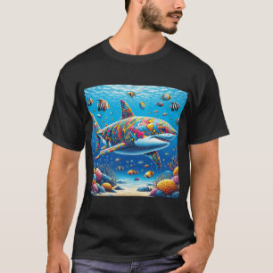 Camiseta tiburón arte pop