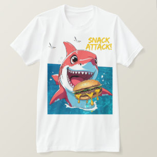 Camiseta Tiburón Atacando Snacks