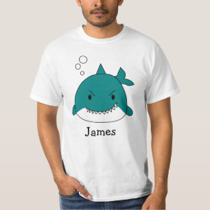 Camiseta Tiburón Azul Divertido Personalizado