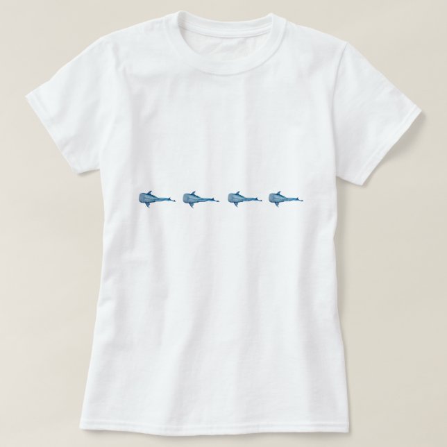 Camiseta Tiburón ballena acuática (Diseño del anverso)