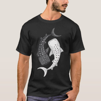 Camiseta Tiburón Ballena Yin Yang Marino